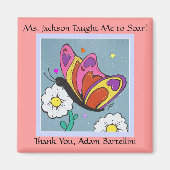 Vlindermagneet - Leraar dank je! Magneet (Voorkant)