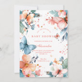 Vlindermeentje Baby Shower Kaart (Voorkant)