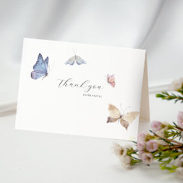 Vlindermeisje Baby Shower Bedankkaart
