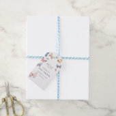 Vlindermeisje Baby Shower Cadeaulabel (Met Touw)