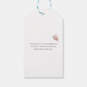 Vlindermeisje Baby Shower Cadeaulabel (Achterkant)