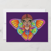 vlindermeisje Flat Thank You Card Bedankkaart (Voorkant)