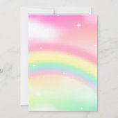 Vlindermeisje Verjaardag Regenboog Kaart (Achterkant)