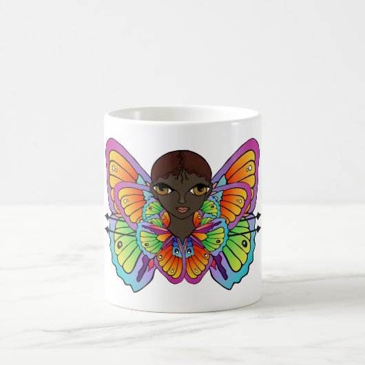 vlindermeisje Vrouwen Tanktop Koffiemok (Center)