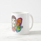 vlindermeisje Vrouwen Tanktop Koffiemok (Voorkant rechts)