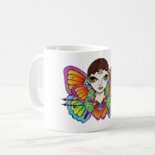 vlindermeisje Vrouwen Tanktop Koffiemok (Voorkant links)