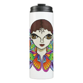 vlindermeisje Vrouwen Tanktop Thermosbeker