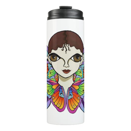 vlindermeisje Vrouwen Tanktop Thermosbeker (Voorkant)
