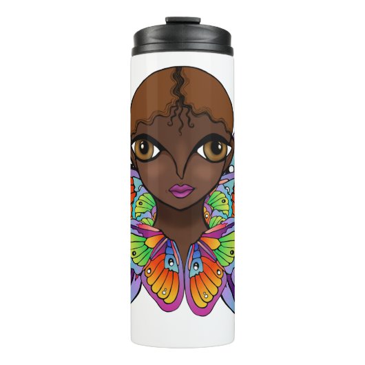 vlindermeisje Vrouwen Tanktop Thermosbeker (Voorkant)