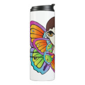 vlindermeisje Vrouwen Tanktop Thermosbeker (Gedraaid links)