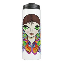 vlindermeisje Vrouwen Tanktop Thermosbeker