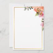 Vlindermeisje Waterverf Bloem Baby Inzegening  Kaart (Achterkant)