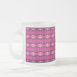 Vlindermin | Abstracte Vlinder Rand Matglas Koffiemok