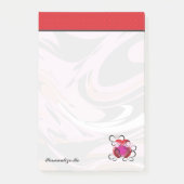 Vlindermin | Hartslag Helderrode Kant Post-it® Notes (Voorkant)