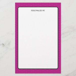 Vlindermin Magenta Kant Persoonlijk Briefpapier