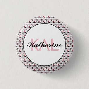 Vlindermin Persoonlijke Woordkunst Liefde Ronde Button 3,2 Cm