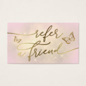 vlindermodel verwijzingskaart visitekaartje (Voorkant)