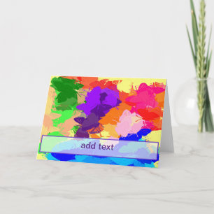 Vlindermoesaïek in Regenboogkleuren Kaart