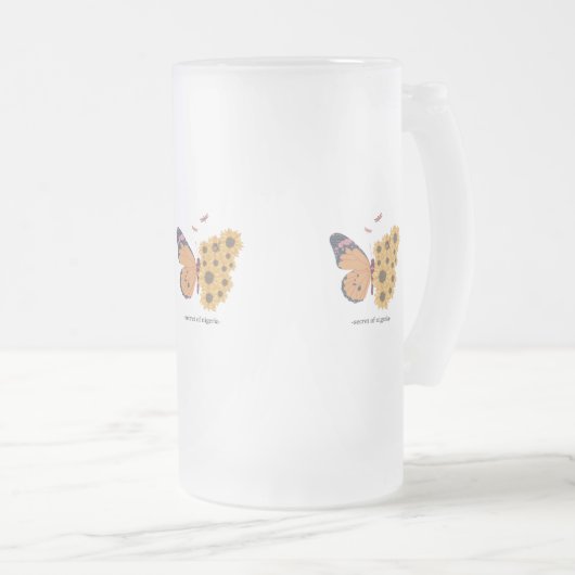 Vlindermokkel Matglas Bierpul (Voorkant rechts)
