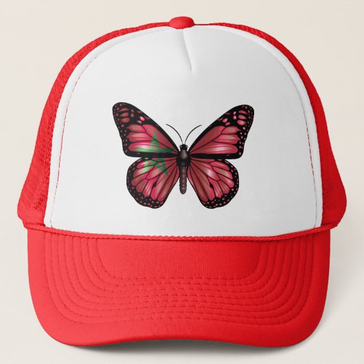 Vlindermonarchvlag Marokko Trucker Pet (Voorkant)