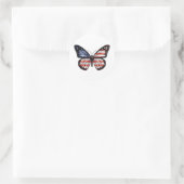 Vlindermonarchvlag van Amerika Ronde Sticker (Tas)