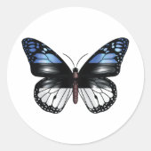Vlindermonarchvlag van Estland Ronde Sticker (Voorkant)