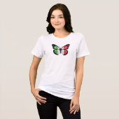 Vlindermonarchvlag van Italië Tri-Blend Shirt (Voorkant volledig)