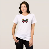 Vlindermonarchvlag van Litouwen Tri-Blend Shirt (Voorkant volledig)