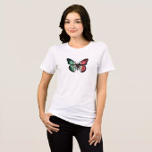 Vlindermonarchvlag van Mexico Tri-Blend Shirt (Voorkant volledig)