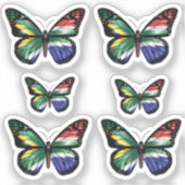 Vlindermonarchvlag van Zuid-Afrika Sticker (Voorkant)