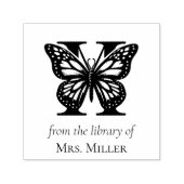 Vlindermonogram Letter M Uit de Bibliotheek Van Zelfinktende Stempel (Design)