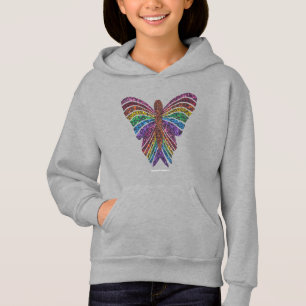 Vlindermotief (levendig) - Meisjes Hoodie