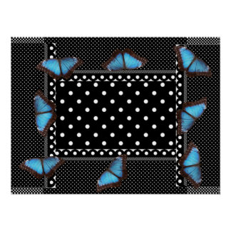 Vlindermotief met polka-stippen Kantoor Vrede Lots Poster
