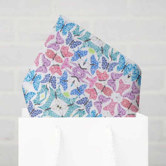 Vlindermozaïek Tissue Paper Tissuepapier (Cadeauzakje)