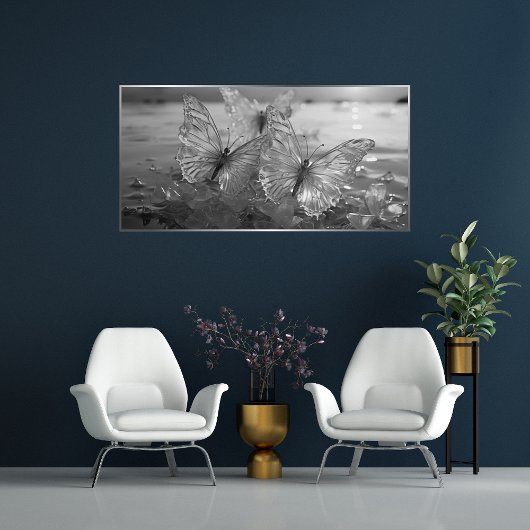 Vlindermuurkunst Glanzende Poster