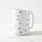Vlindernaadloos patroonpatroon koffiemok (Voorkant rechts)