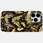 Vlindernaam Zwart en Goud Case-Mate iPhone Case (Achterkant (horizontaal))