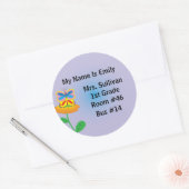 vlindernaamplaatje ronde sticker (Envelop)