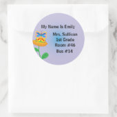 vlindernaamplaatje ronde sticker (Tas)