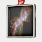 Vlindernevel-afdruk Metalen Ornament (Links)