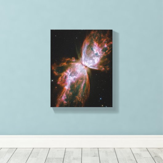 Vlindernevel Canvas Afdruk (Insitu (Houten vloer))