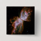 Vlindernevel Hemelruimtefoto Vierkante Button 5,1 Cm (Voorkant)