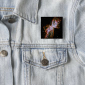 Vlindernevel Hemelse Ruimte Foto Vierkante Button 5,1 Cm (In situ)