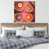 Vlinderogen, fractal abstracte kunst canvas afdruk (Insitu (Slaapkamer))
