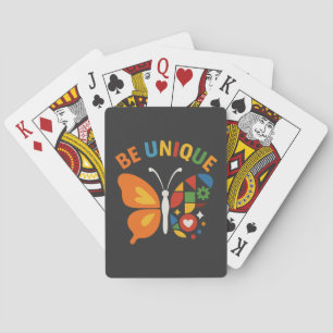 Vlinderontwerp dat je ware kleuren laat zien pokerkaarten