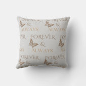Vlinderontwerp 'Forever & Always' Kussen (Achterkant)