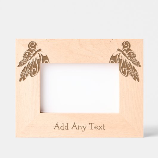 Vlinderontwerp gepersonaliseerd gegraveerde lijstjes (Voorkant)