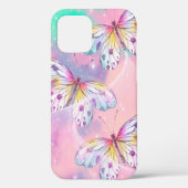 vlinderontwerp met gemengde pastels Case-Mate iPhone case (Achterkant)