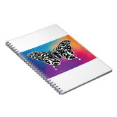Vlinderontwerp met kleuren van de zonsondergang notitieboek (Rechterzijde)