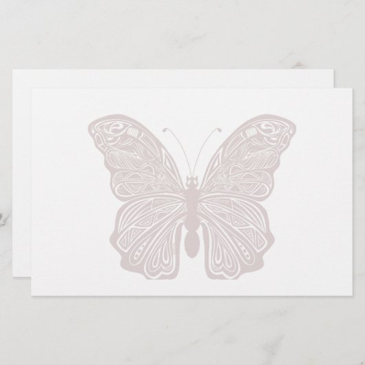 vlinderontwerpbriefpapier briefpapier (Voorkant / Achterkant)